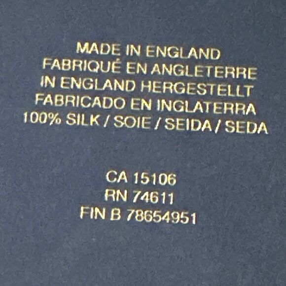 The Tie Rack-London turquoise blue stirrup silk tie nib - Picture 3 of 3